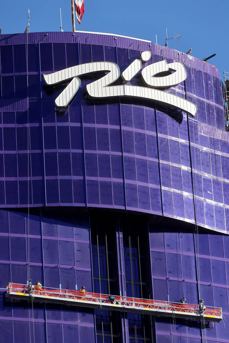 Renovations continue at the Rio in Las Vegas on Tuesday, Feb. 13, 2024. The exterior will have ...