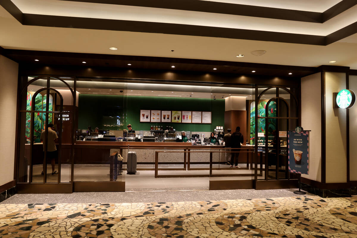 A new Starbucks at the Rio in Las Vegas is shown on Tuesday, Feb. 13, 2024. (K.M. Cannon/Las Ve ...