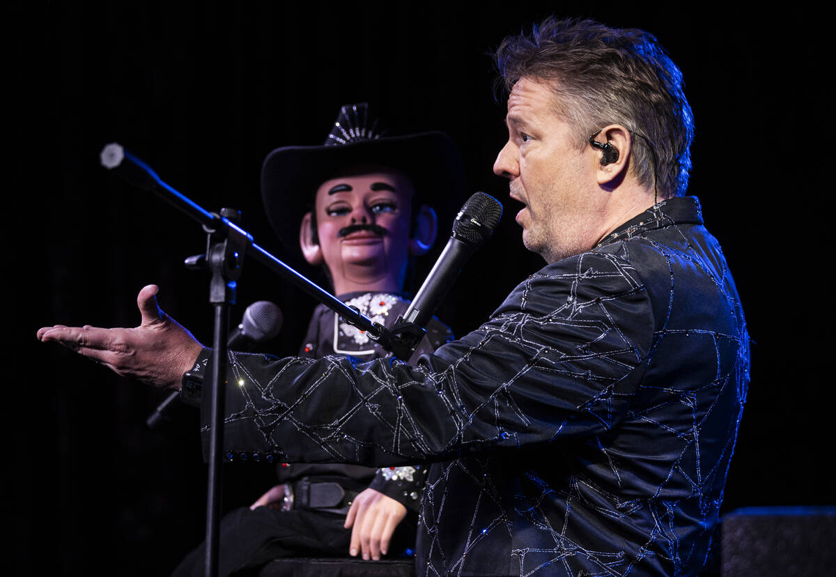 Terry Fator performs at New York-New York's Liberty Loft on Wednesday, Nov. 10, 2021, in Las Ve ...