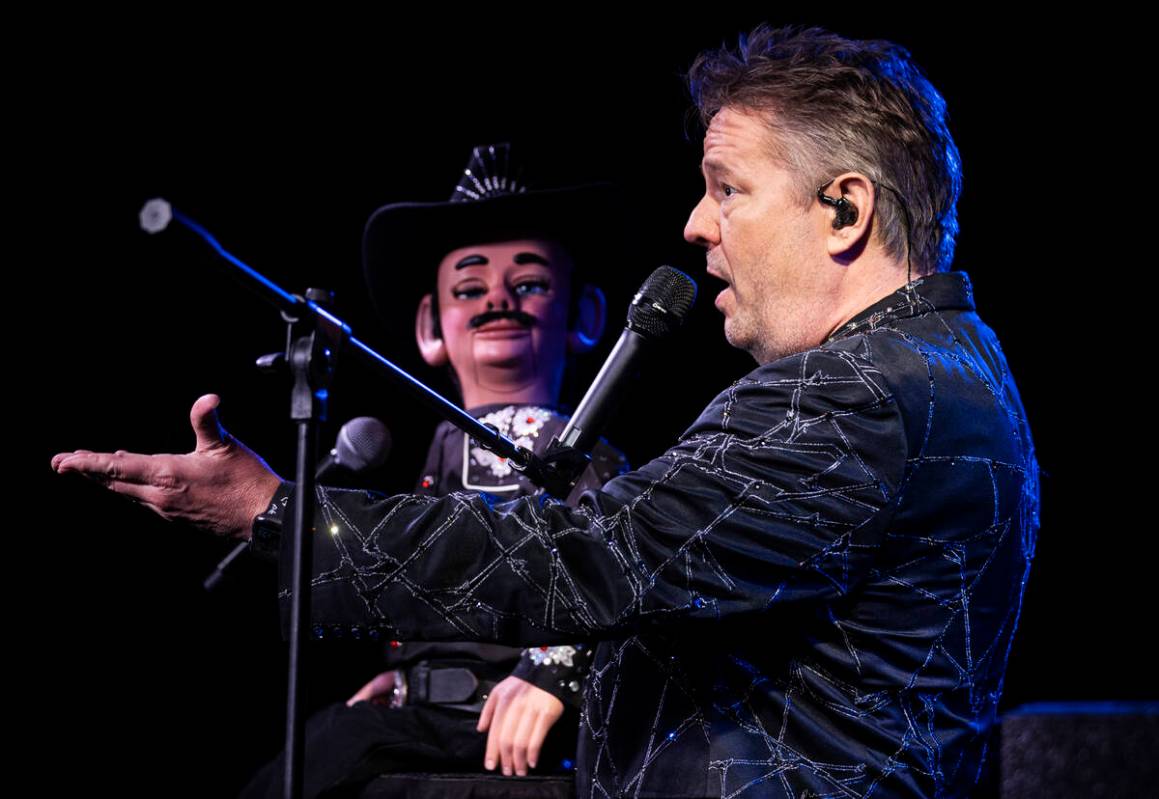 Terry Fator performs at New York-New York's Liberty Loft on Wednesday, Nov. 10, 2021, in Las Ve ...