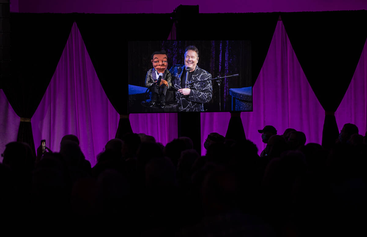 Terry Fator performs at New York-New York's Liberty Loft on Wednesday, Nov. 10, 2021, in Las Ve ...