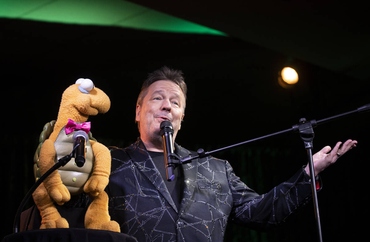 Terry Fator performs at New York-New York's Liberty Loft on Wednesday, Nov. 10, 2021, in Las Ve ...