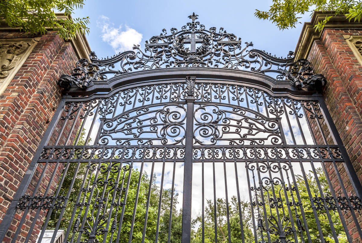 The historic gate of Harvard University in Cambridge, Massachusetts. (Marcos Souza/Dreamstime/TNS)