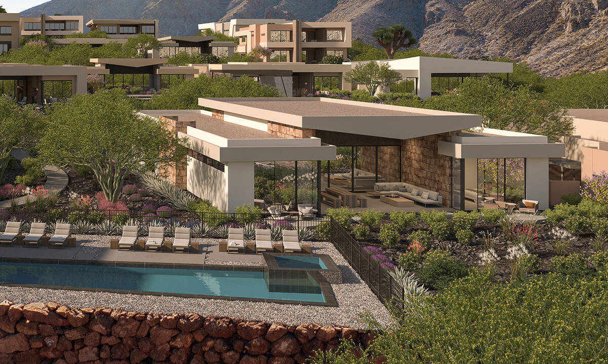 Ascaya, the Henderson hillside development, held a groundbreaking ceremony Tuesday to unveil it ...