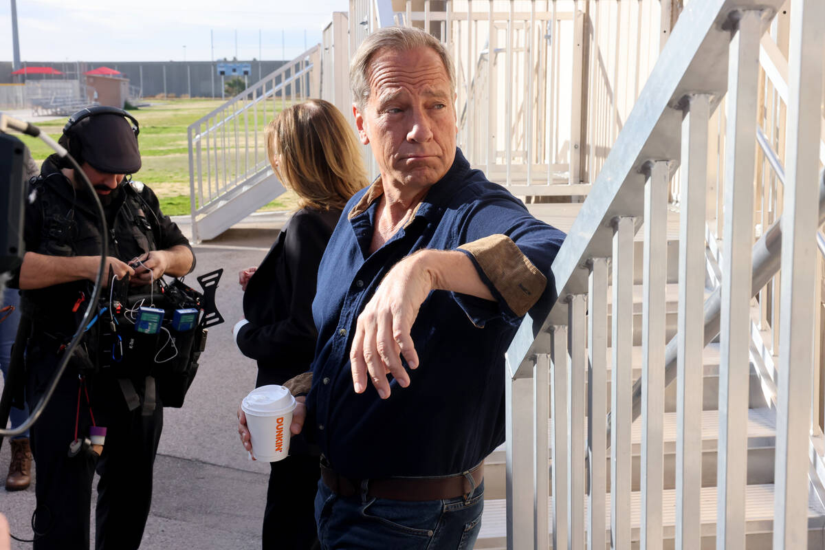 Mike Rowe of “Dirty Jobs” waits for a class to start to talk about a first-of-its-kind, fou ...
