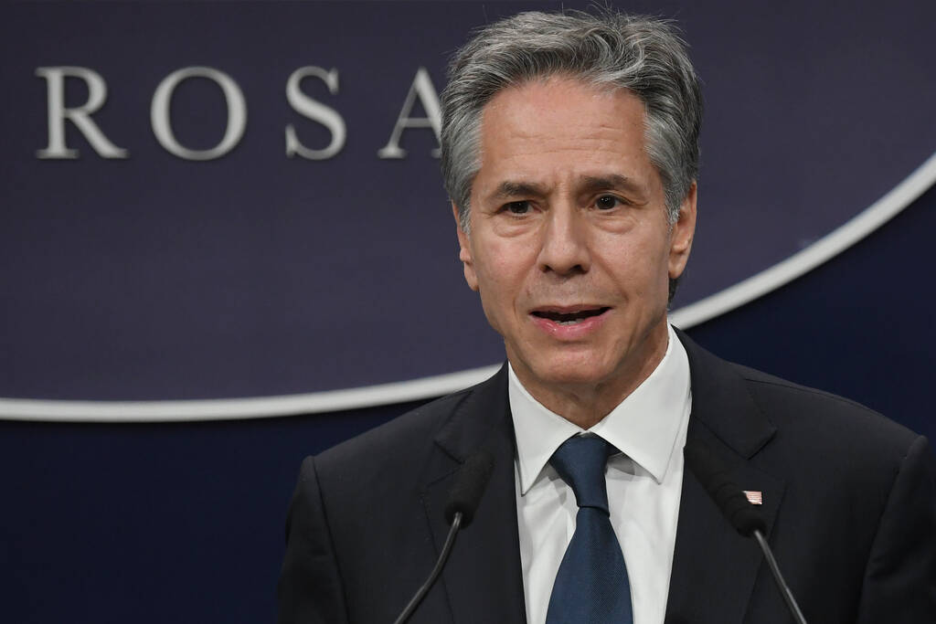 U.S. Secretary of State Antony Blinken speaks during a joint press conference with Argentine Fo ...