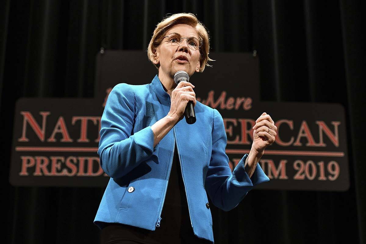 Elizabeth Warren. (Tim Hynds/Sioux City Journal via AP)