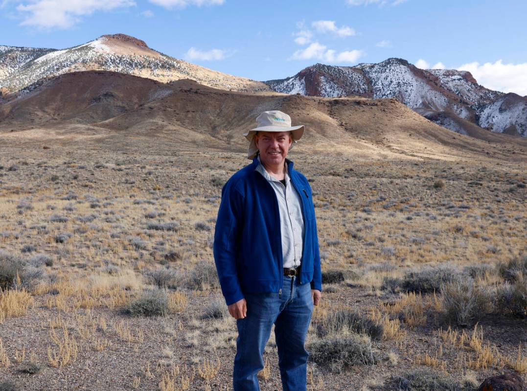 Bernard Rowe, managing director at Ioneer, poses for a photo at the Rhyolite Ridge lithium-boro ...