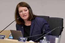 Deputy Superintendent Brenda Larsen-Mitchell speaks before being named interim superintendent d ...