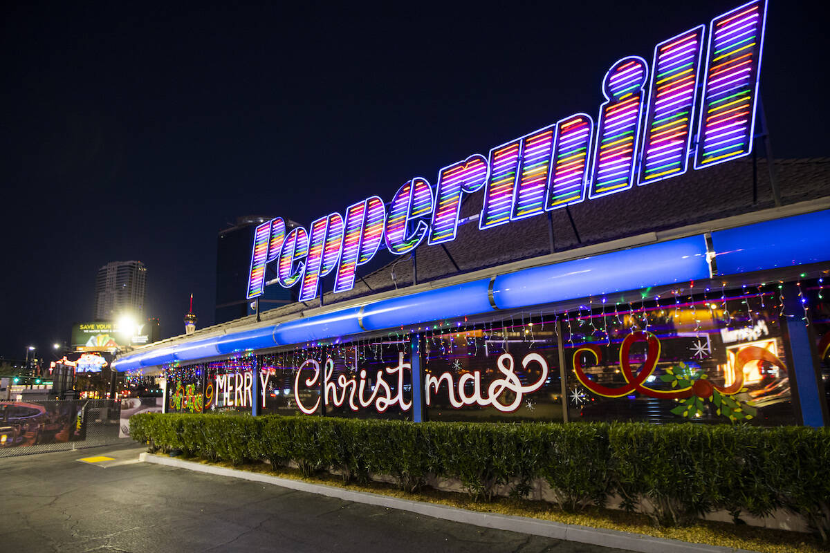 An exterior view of the Peppermill on Tuesday, Dec. 13, 2022, in Las Vegas. (Chase Stevens/Las ...