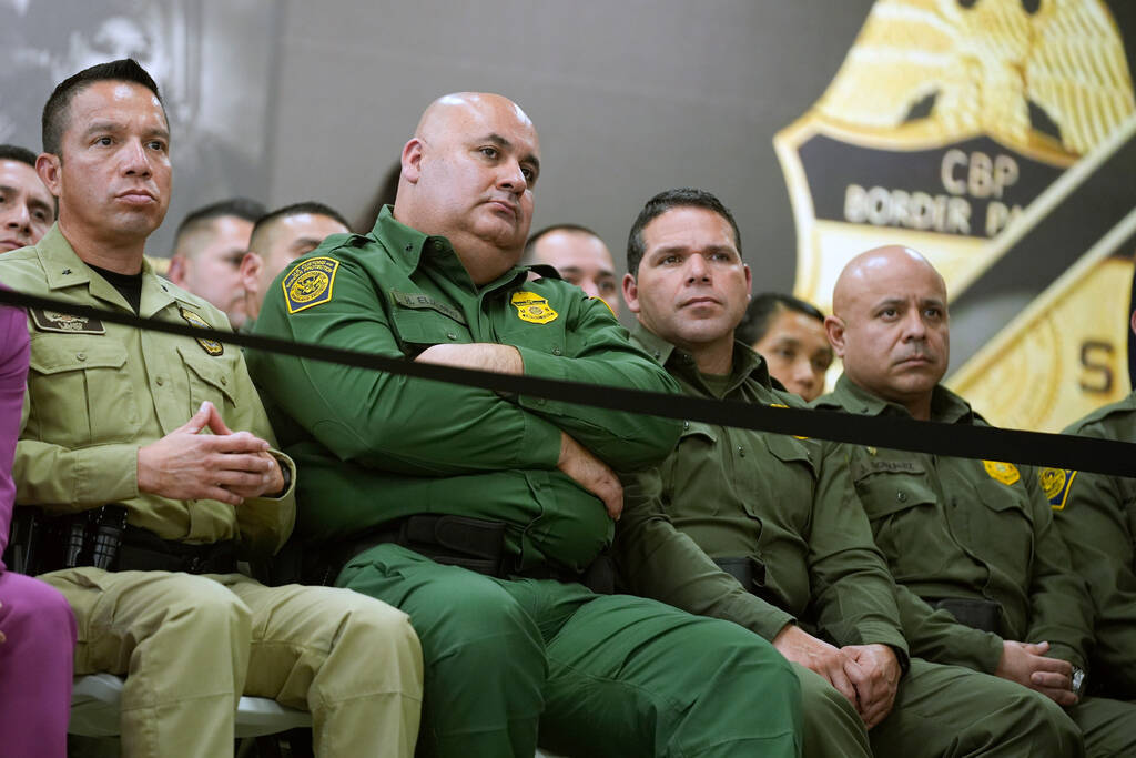 President Joe Biden delivers remarks during a visit to the southern border, Thursday, Feb. 29, ...