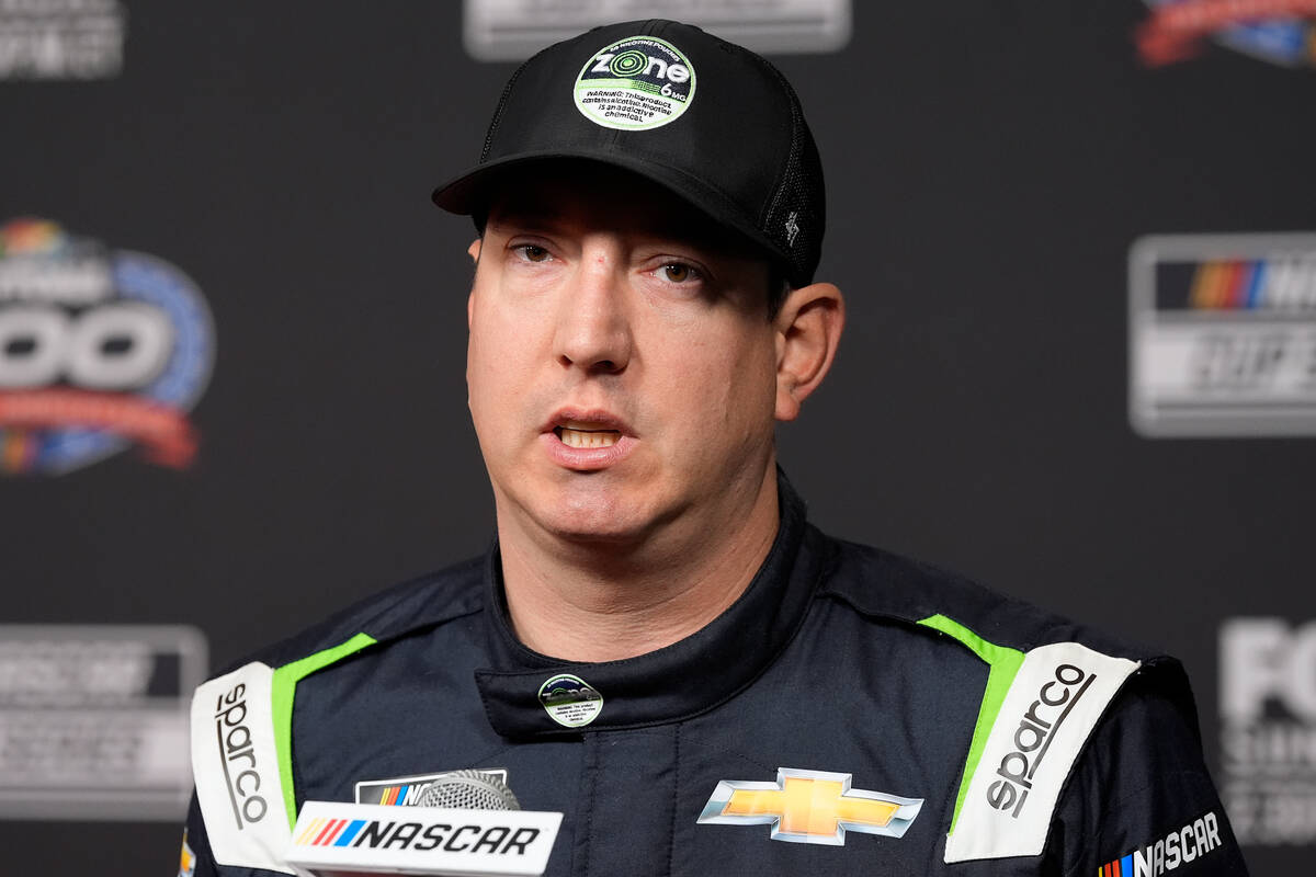 Kyle Busch during the NASCAR Daytona 500 auto racing media day Wednesday, Feb. 14, 2024, at Day ...