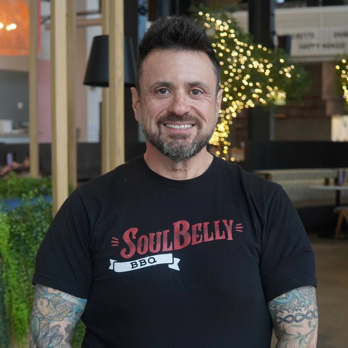 Chef Bruce Kalman of SoulBelly BBQ in downtown Las Vegas and at The Sundry food hall in the UnC ...