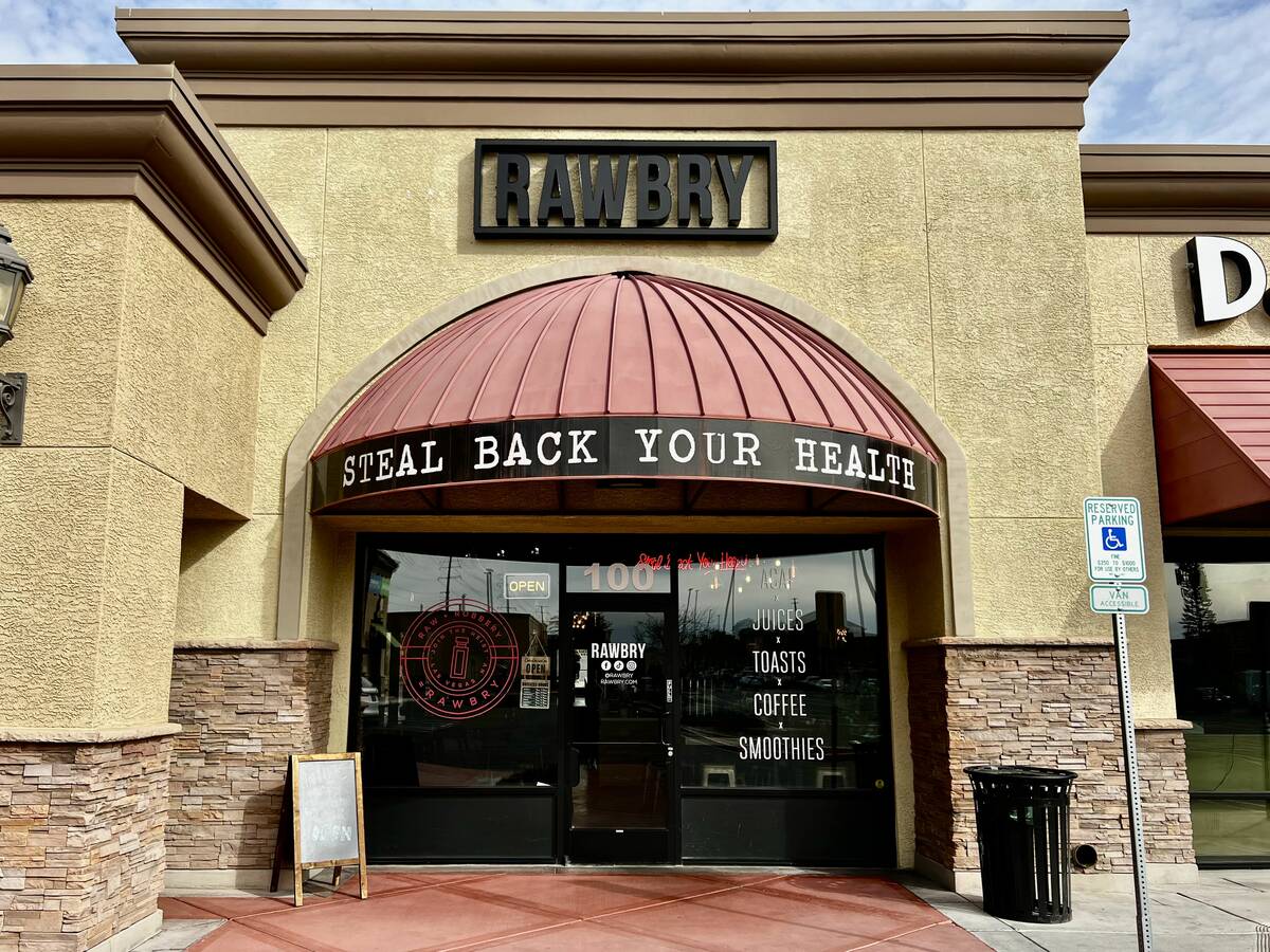 Family-owned Rawbry Juice Bar & Cafe, on South Rainbow Boulevard in Las Vegas, specializes in c ...