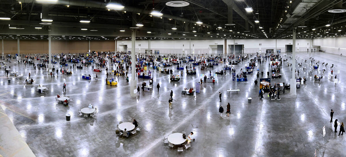 Thousands of job seekers join more than 100 employers at the annual Spring Job Fair in the Las ...