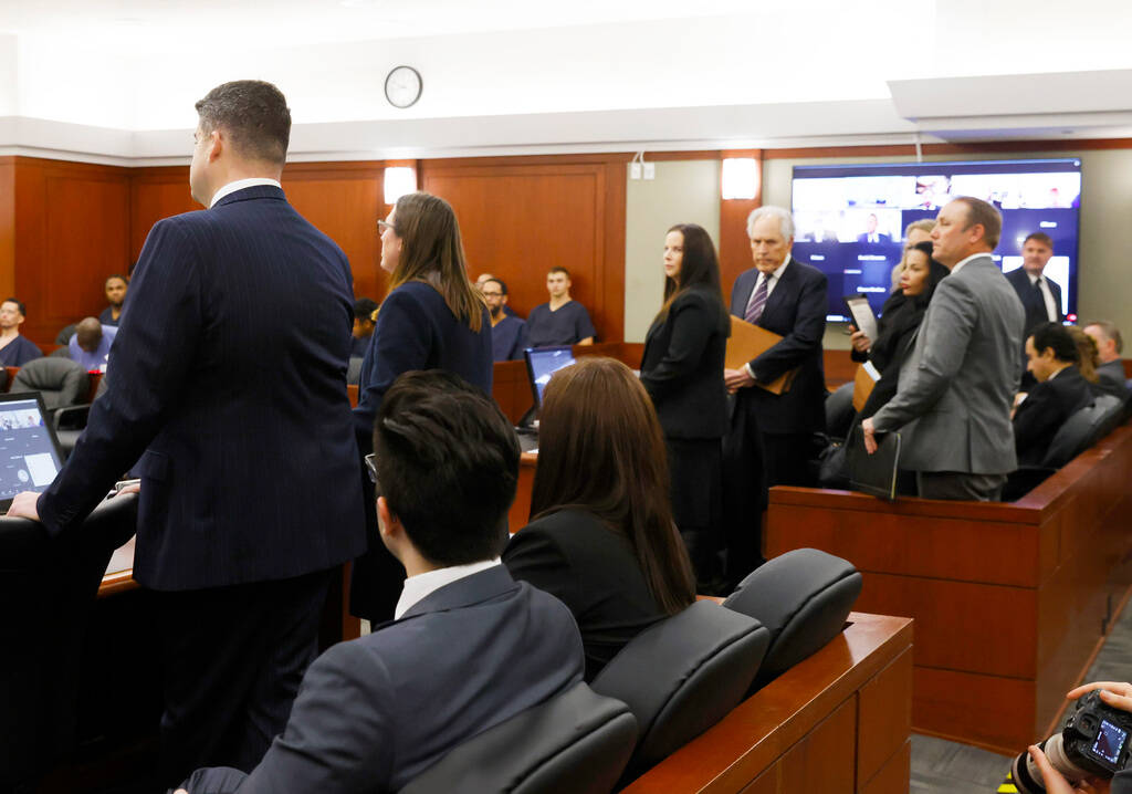 Matthew Rashbrook, left, a special prosecutor, and Nevada Chief Deputy Attorney General Alissa ...