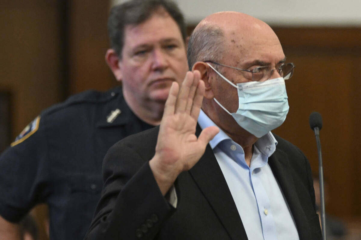 Allen Weisselberg appears in Manhattan criminal court in New York on Monday, March 4, 2024. Wei ...