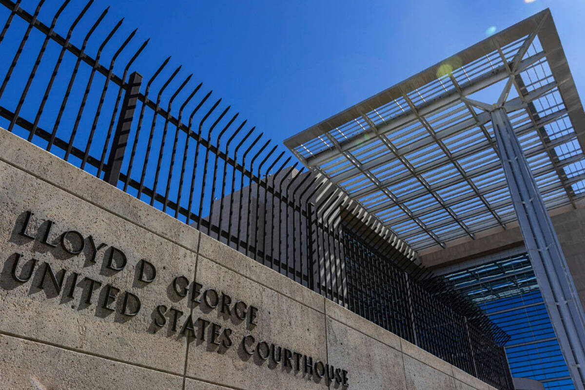 The Lloyd D. George Federal Courthouse is seen, on Friday, March 31, 2023, in Las Vegas. (Bizua ...