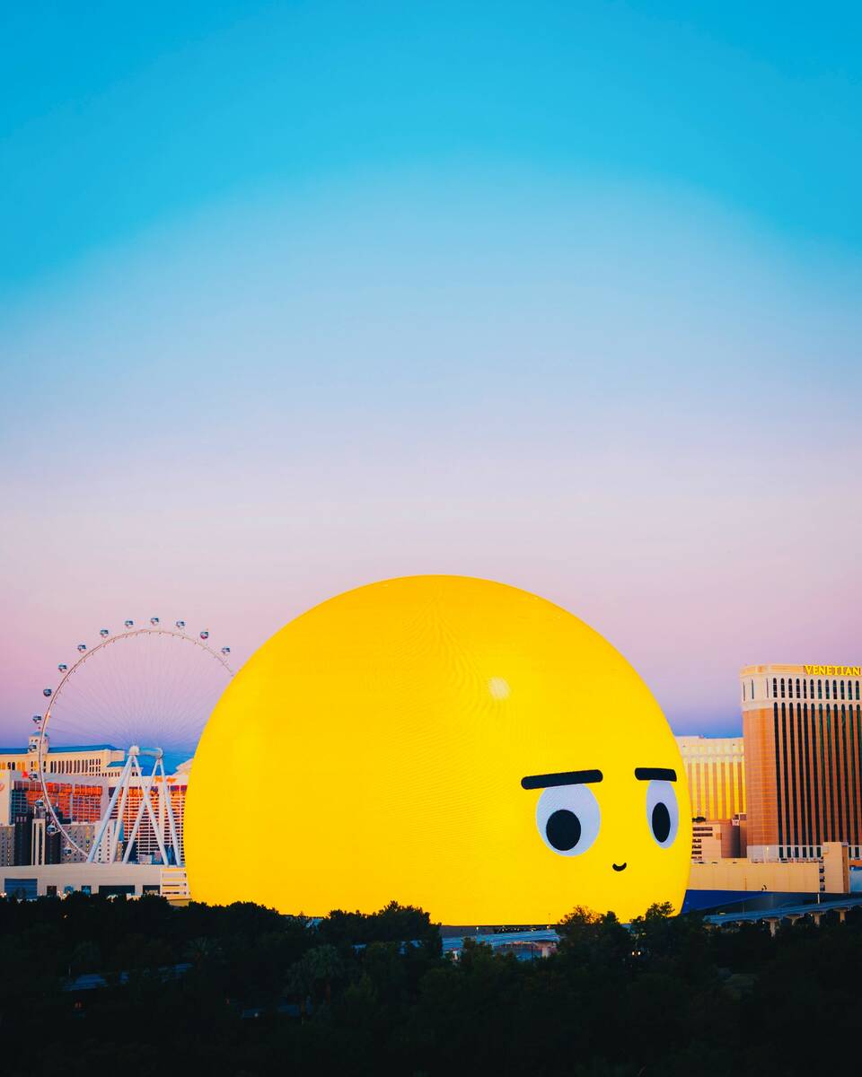 The smiling, yellow Emoji has become the giant public face of the $2.3 billion Sphere. (Sphere ...