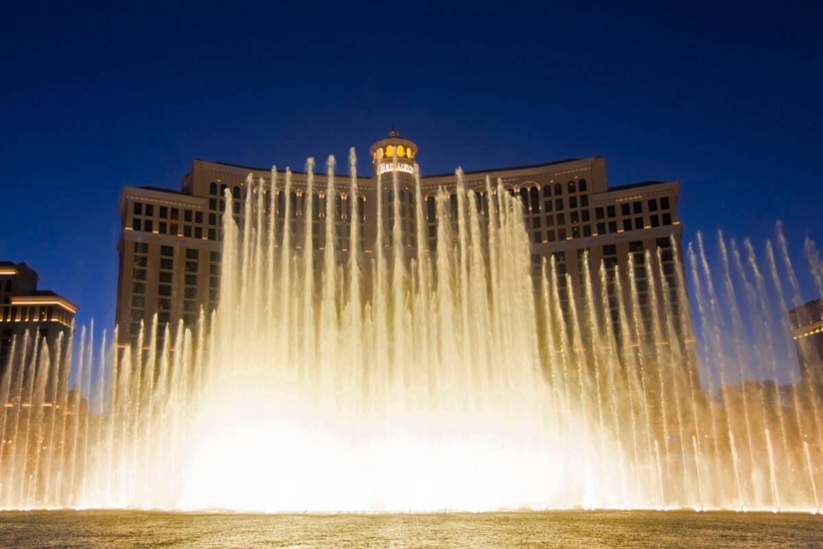 The Fountains of Bellagio show on the Las Vegas Strip. (Las Vegas Review-Journal)