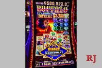 A Las Vegas couple won a six-figure jackpot at the El Cortez on Monday, March 4, 2024. (El Cort ...