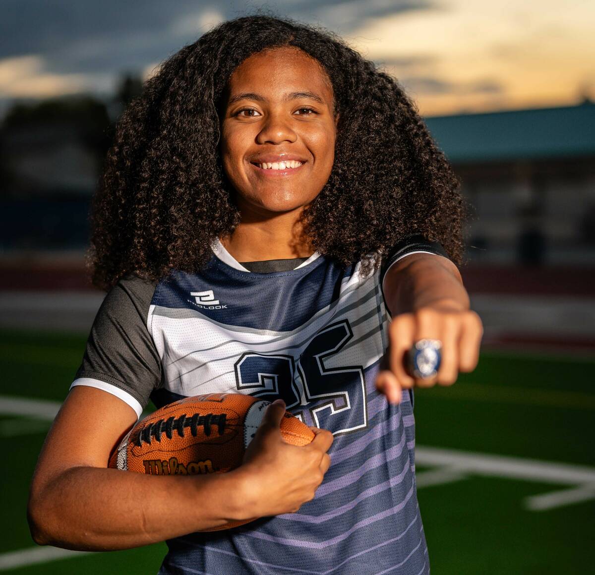 Shadow Ridge's Jyniah Sanders is a member of the Nevada Preps All-Southern Nevada flag football ...