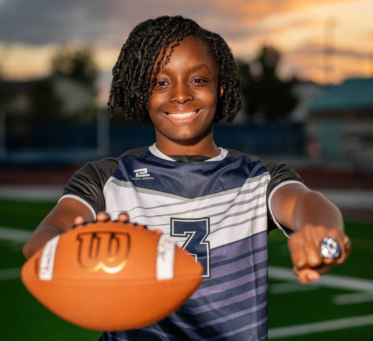 Shadow Ridge's Kyla Moore is a member of the Nevada Preps All-Southern Nevada flag football team.