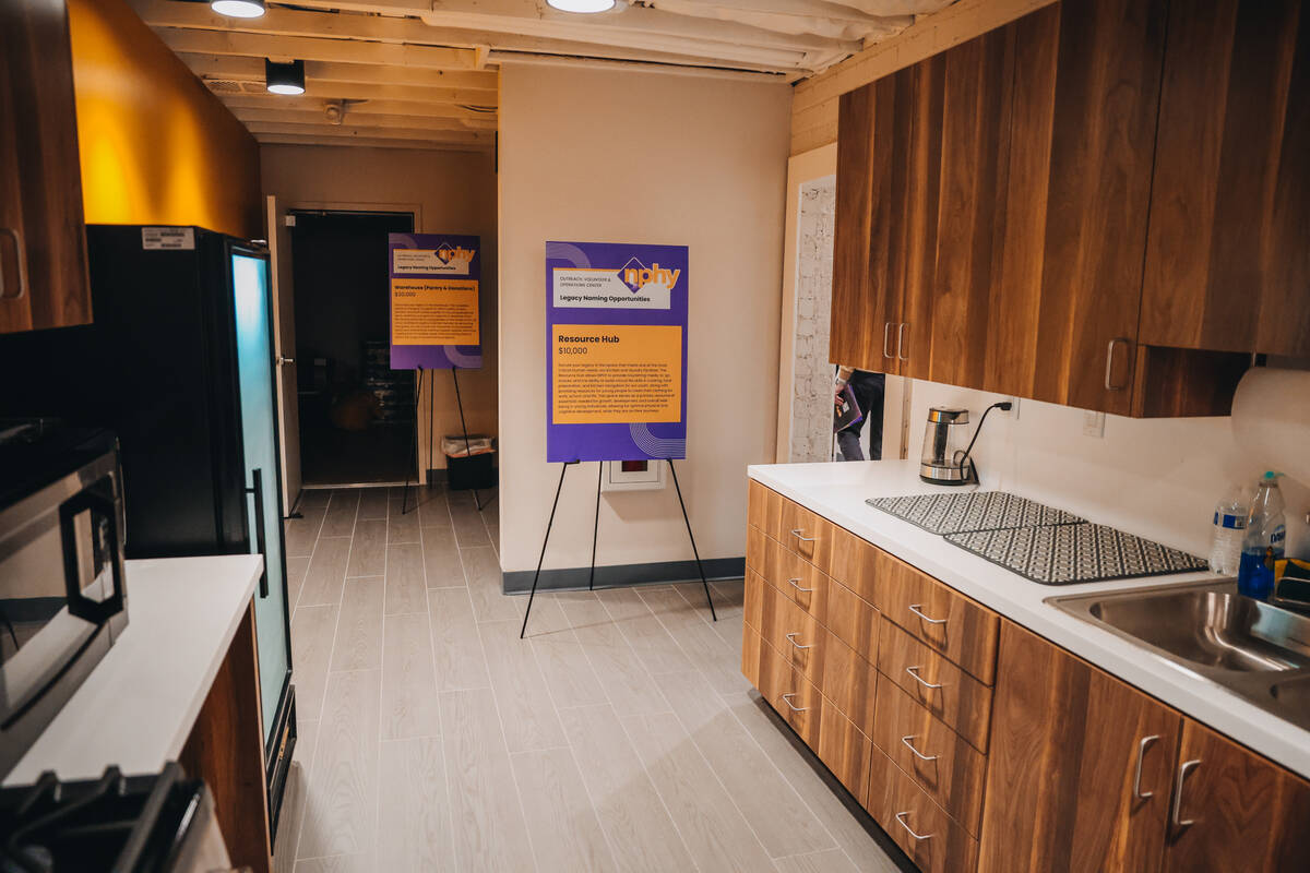 The kitchen inside of the Nevada Partnership for Homeless Youth Outreach, Volunteer and Operati ...