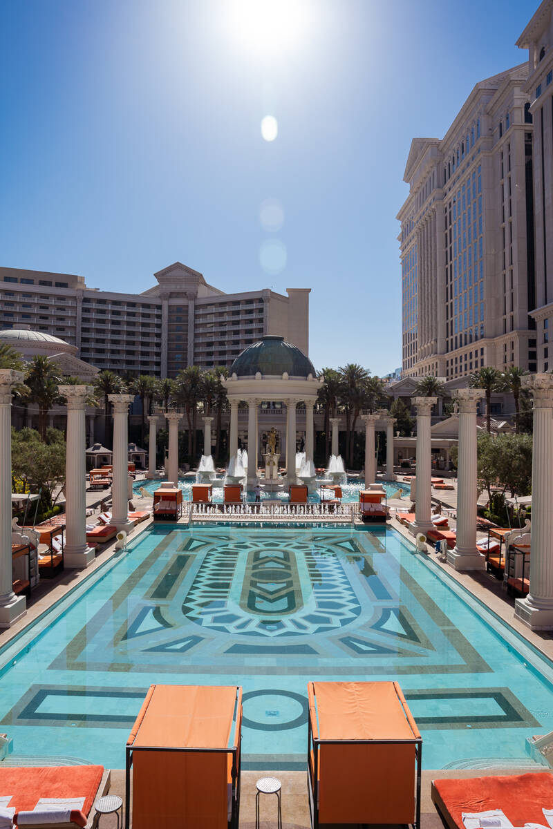 Garden of the Gods Pool Oasis at Caesars Palace on the Las Vegas Strip. (Caesars Entertainment)