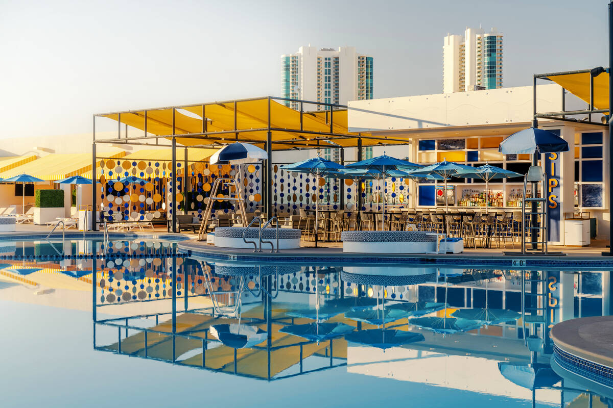 Swim & Social pool at The Strat on the Las Vegas Strip. (Anthony Mair)