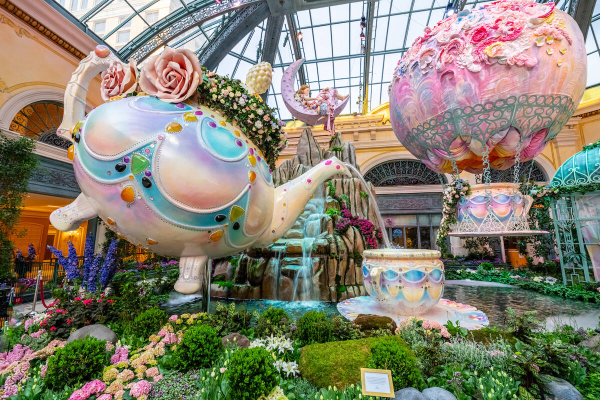 Bellagio Conservatory & Botanical Gardens "Teas and Tulips" display. (Courtesy MGM Resorts Inte ...