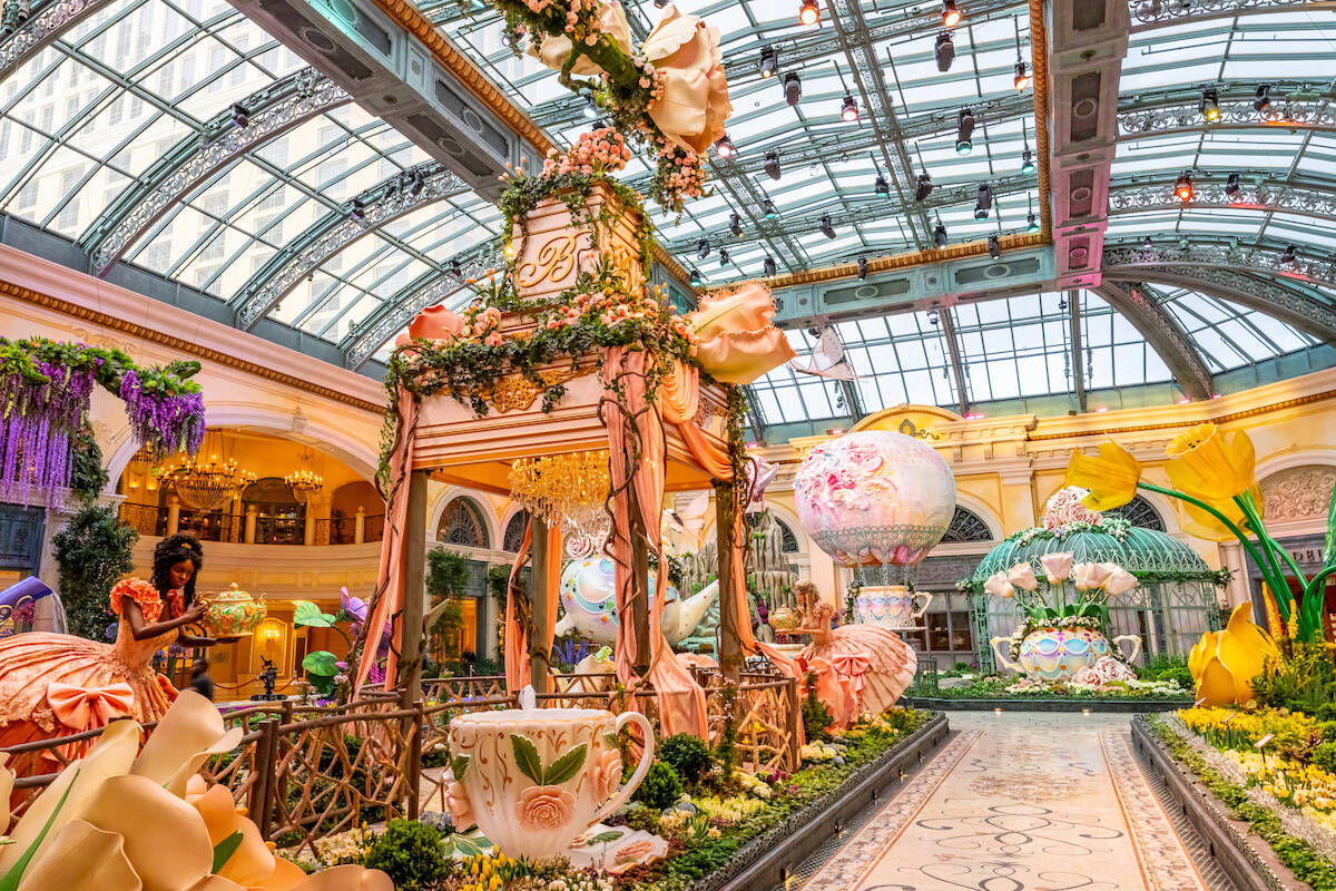 Bellagio Conservatory & Botanical Gardens "Teas and Tulips" display. (Courtesy MGM Resorts Inte ...