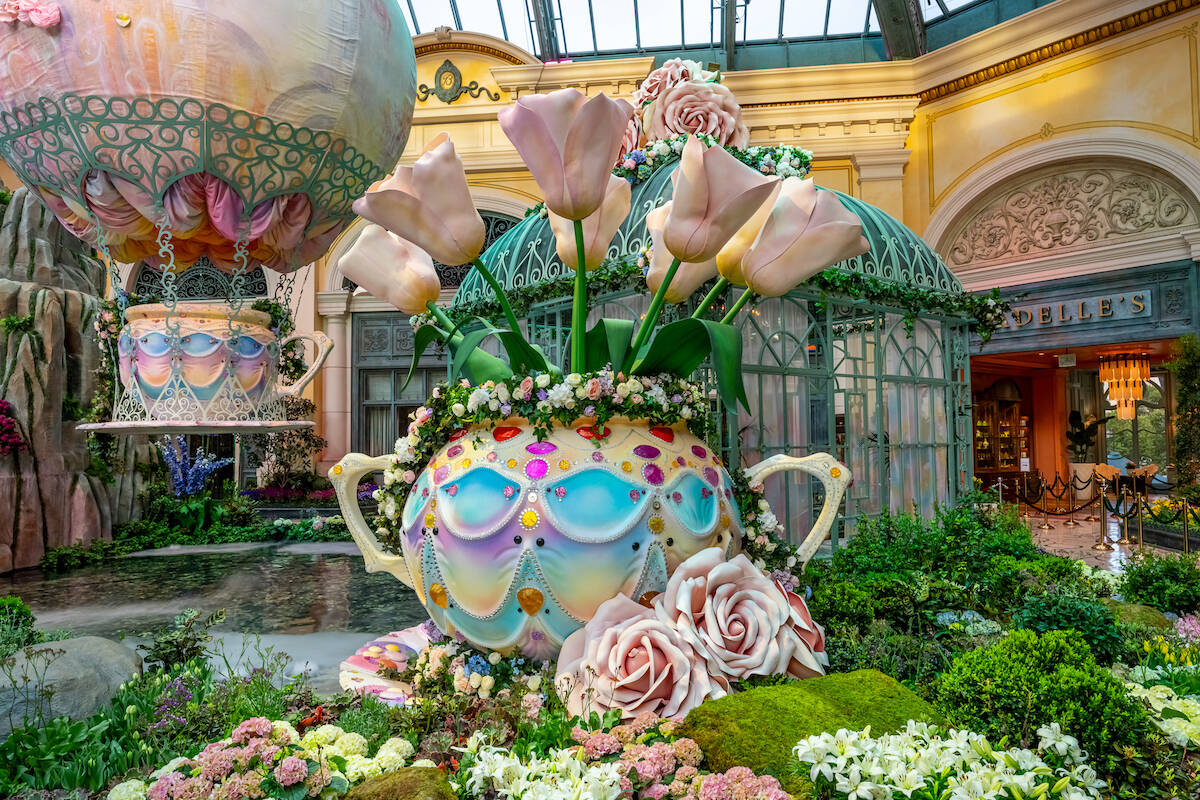 Bellagio Conservatory & Botanical Gardens "Teas and Tulips" display. (Courtesy MGM Resorts Inte ...