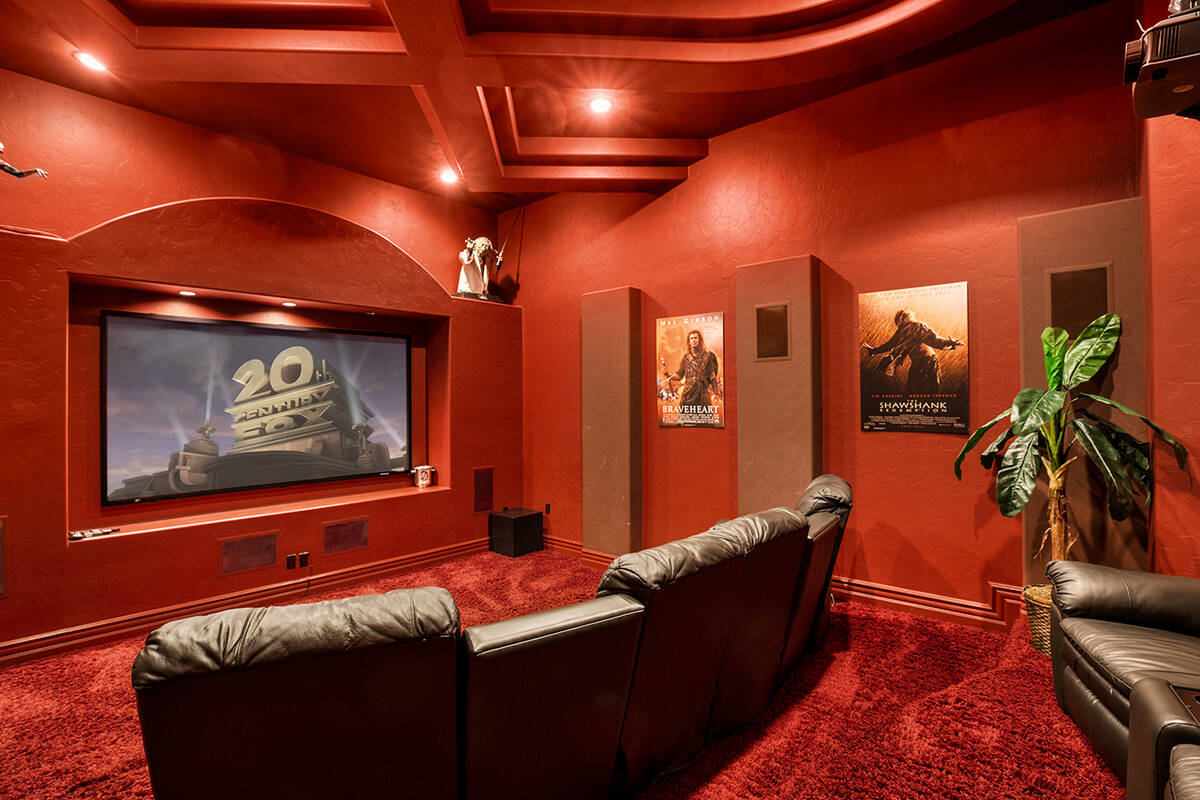 The Summerlin residence has a movie theater. (Luxury Estates International)