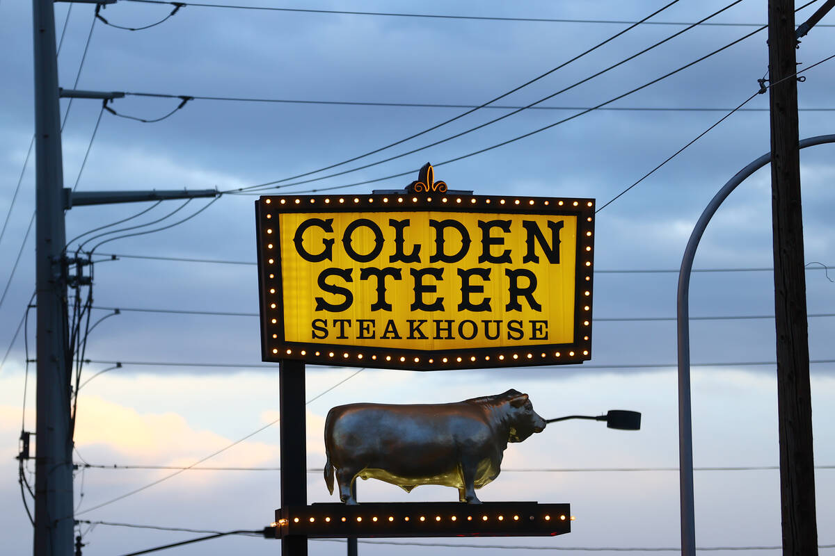 The Golden Steer restaurant on Thursday, March 14, 2024, in Las Vegas. (Ellen Schmidt/Las Vegas ...