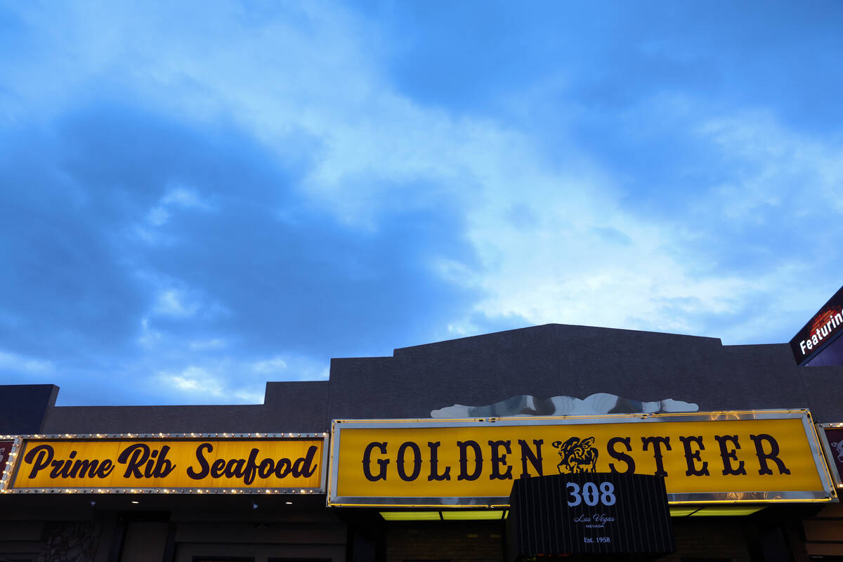 The Golden Steer restaurant on Thursday, March 14, 2024, in Las Vegas. (Ellen Schmidt/Las Vegas ...