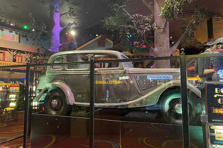 "Bonnie and Clyde Death Car" on display inside Buffalo Bill's Resort & Casino on Friday, March ...