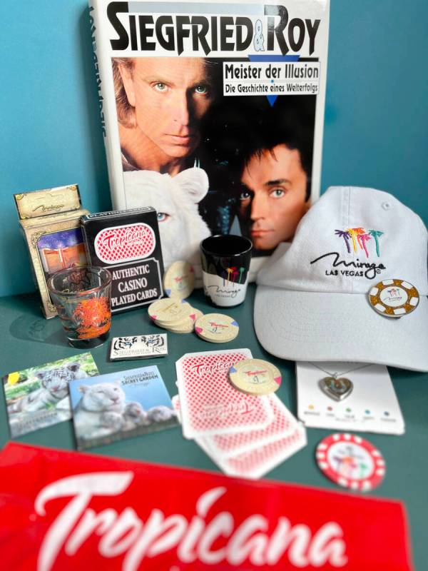 Las Vegas native Holly Vaughn displays the merchandise she bought for collection at Strip resor ...