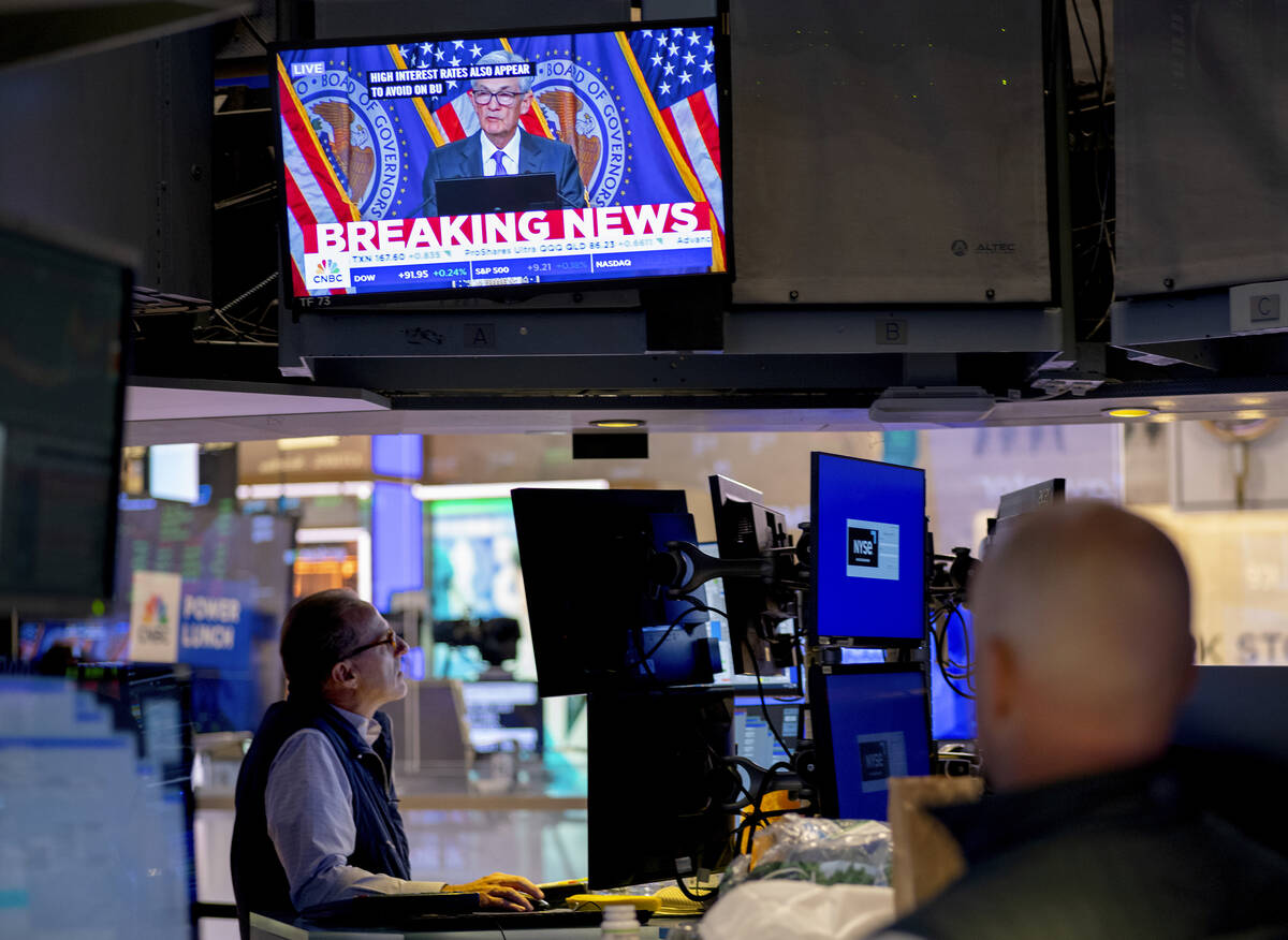 Traders work on the floor of the New York Stock Exchange Wednesday, March 20, 2024. (AP Photo/C ...