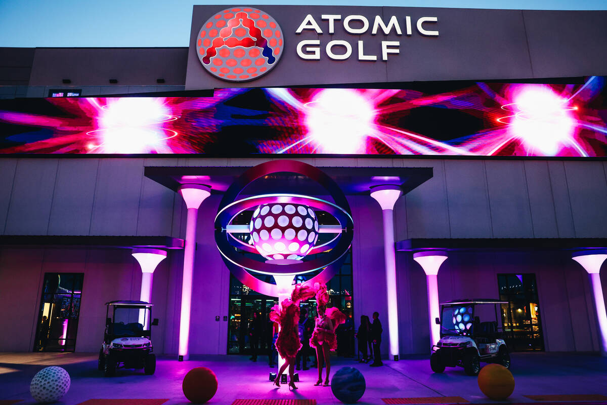 Atomic Golf is seen on Wednesday, March 20, 2024, in Las Vegas. (Madeline Carter/Las Vegas Revi ...