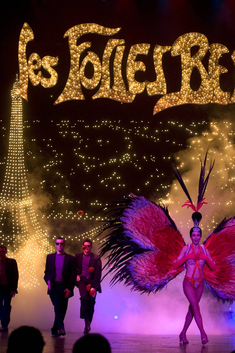 Performers in Les Folies Bergere at the Tropicana hotel-casino on Thursday, Jan. 15, 2009, in L ...