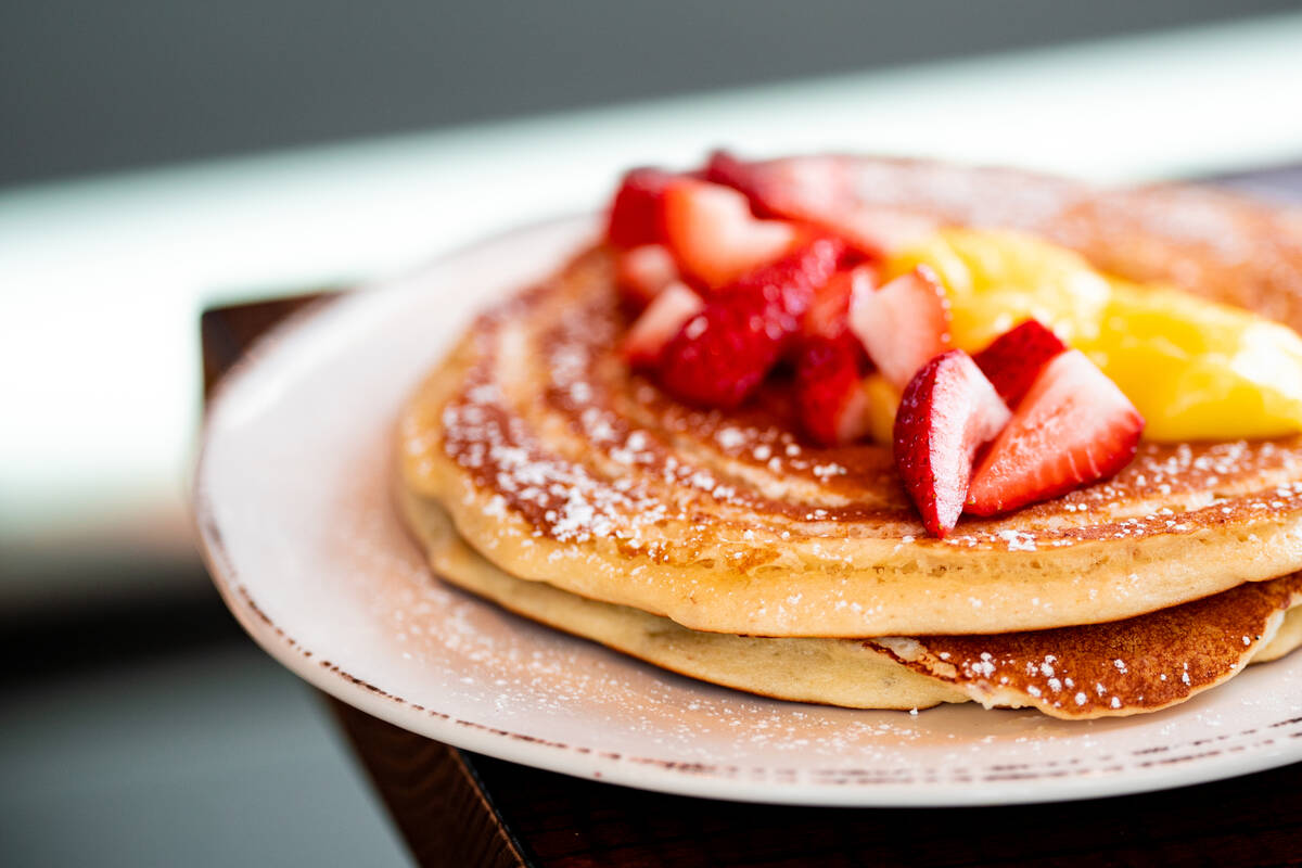 Lemon ricotta pancakes with seasonal berries from First Watch, the national chain serving chef- ...
