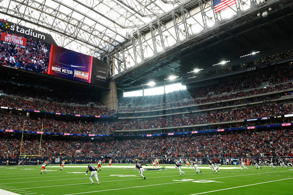 The opening kickoff in a general stadium view during an NFL wild-card playoff football game, Ja ...