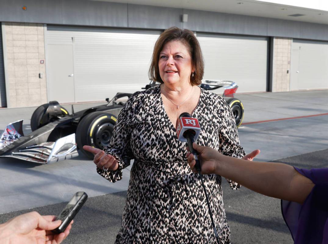 Las Vegas Grand Prix COO Betsy Fretwell speaks about the 2024 race ticket option during an inte ...