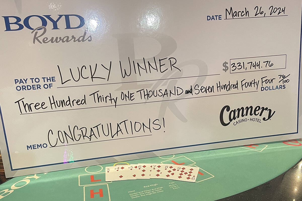 A local player won $331,744 while playing Fortune Pai Gow Poker on Tuesday, March 26, 2024, at ...