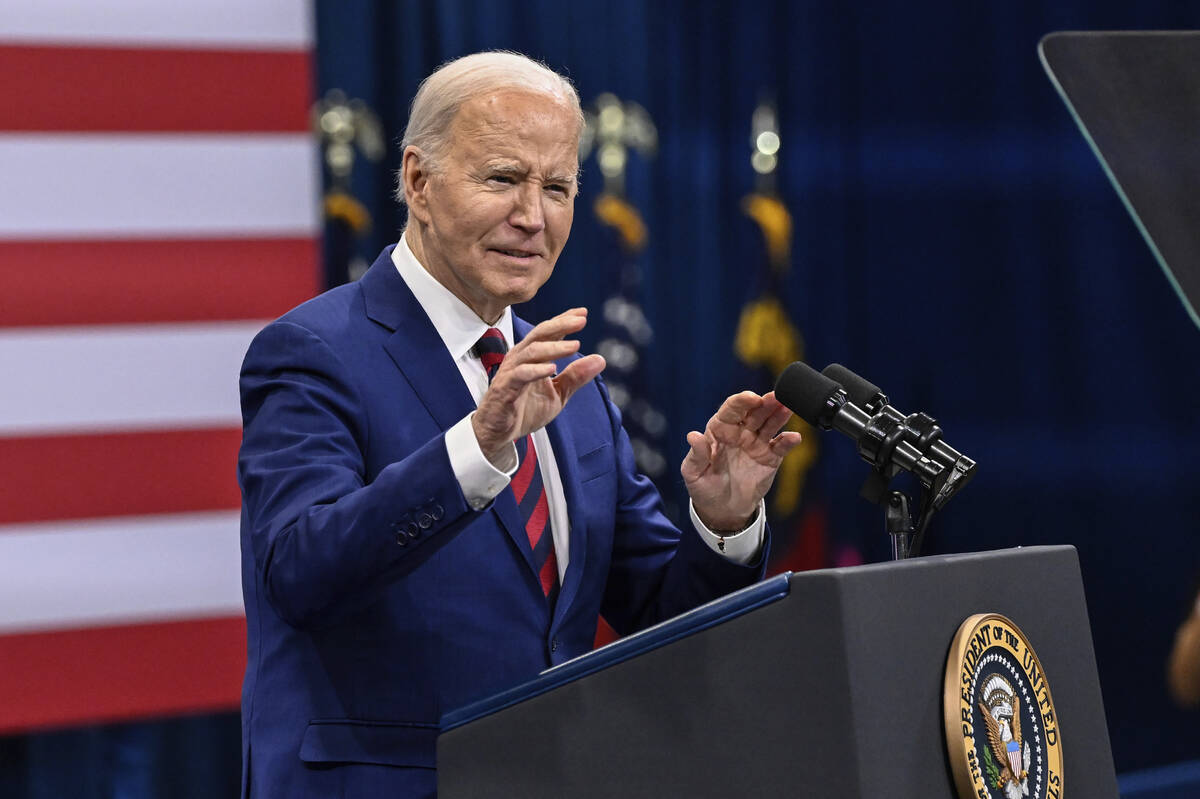 President Joe Biden delivers a speech about healthcare at an event in Raleigh, N.C., Tuesday, M ...