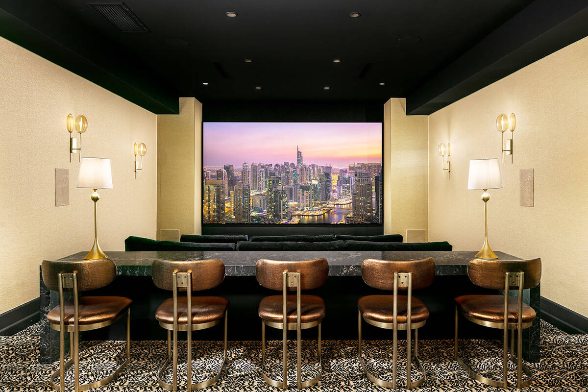 Among the amenities in one of IS Luxury's top listings is a modern home theater. (IS Luxury)