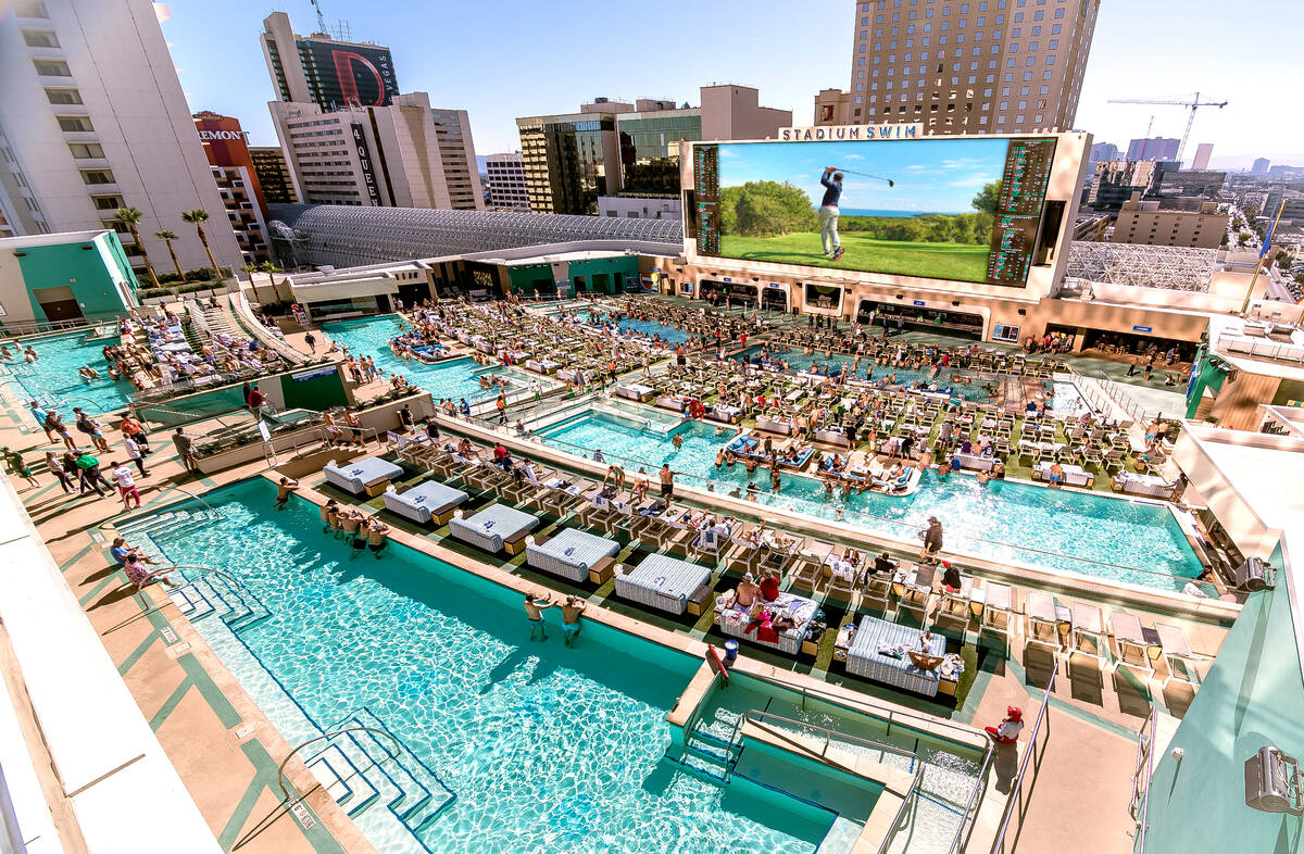 Stadium Swim, the year-round pool at Circa Resort in downtown Las Vegas, is presenting a viewin ...