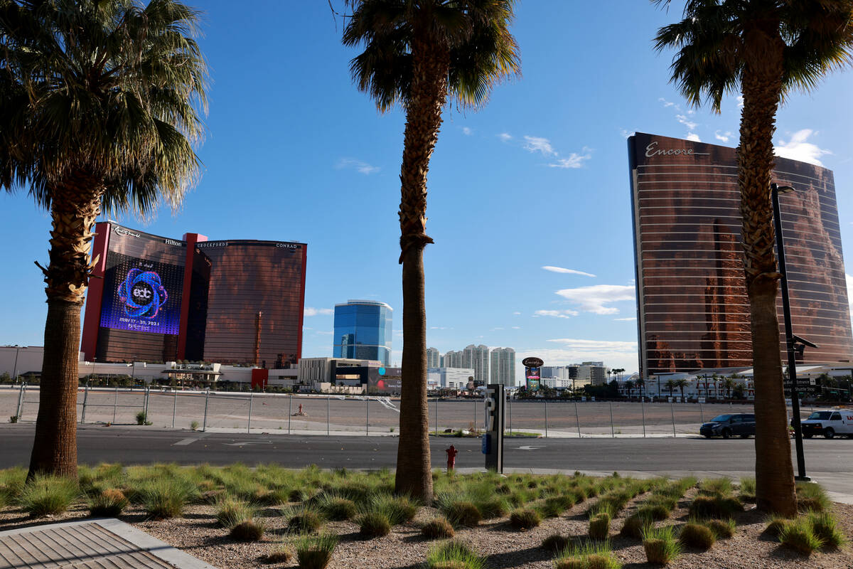 The former New Frontier site is shown at 3120 Las Vegas Blvd. South in Las Vegas on Tuesday, Ma ...