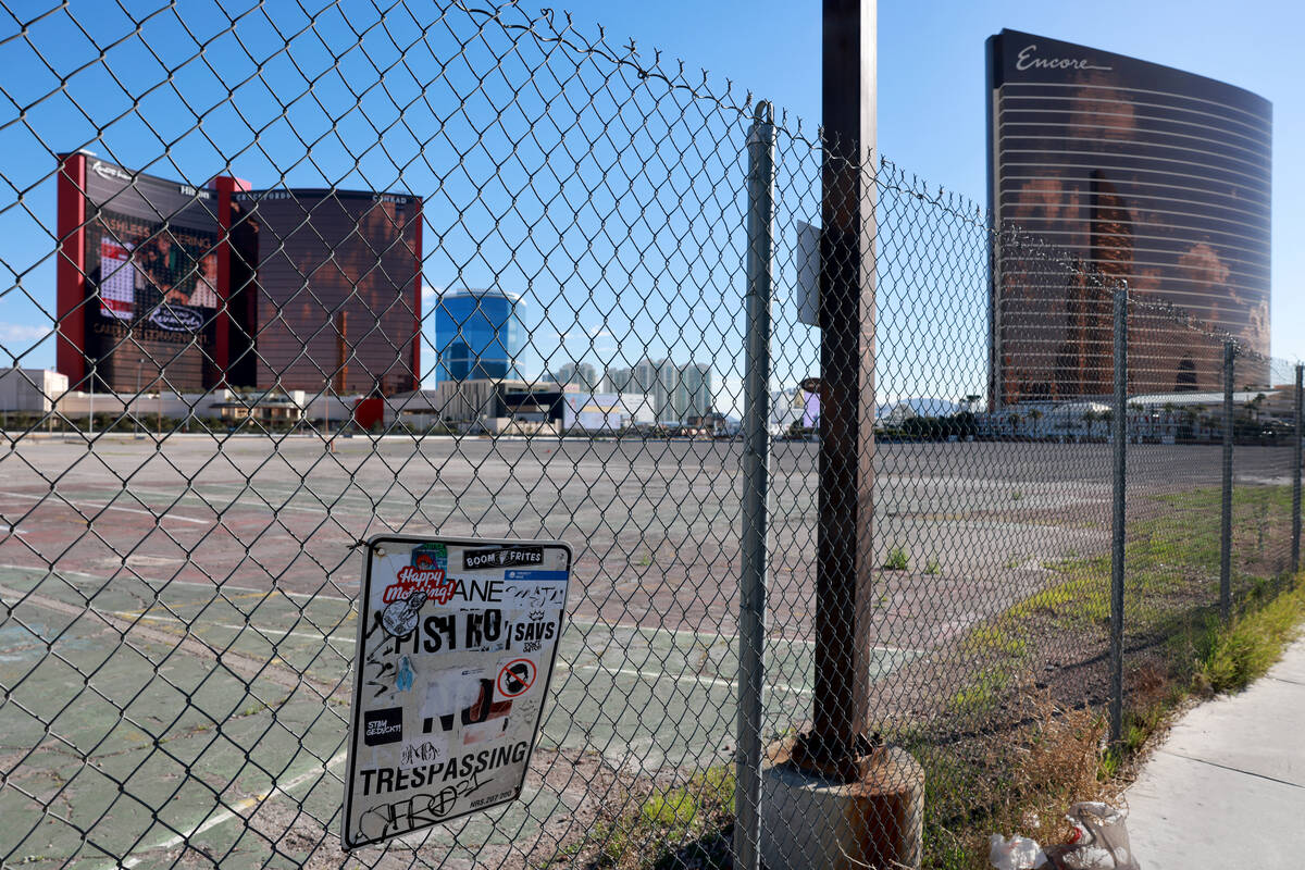 The former New Frontier site is shown at 3120 Las Vegas Blvd. South in Las Vegas on Tuesday, Ma ...